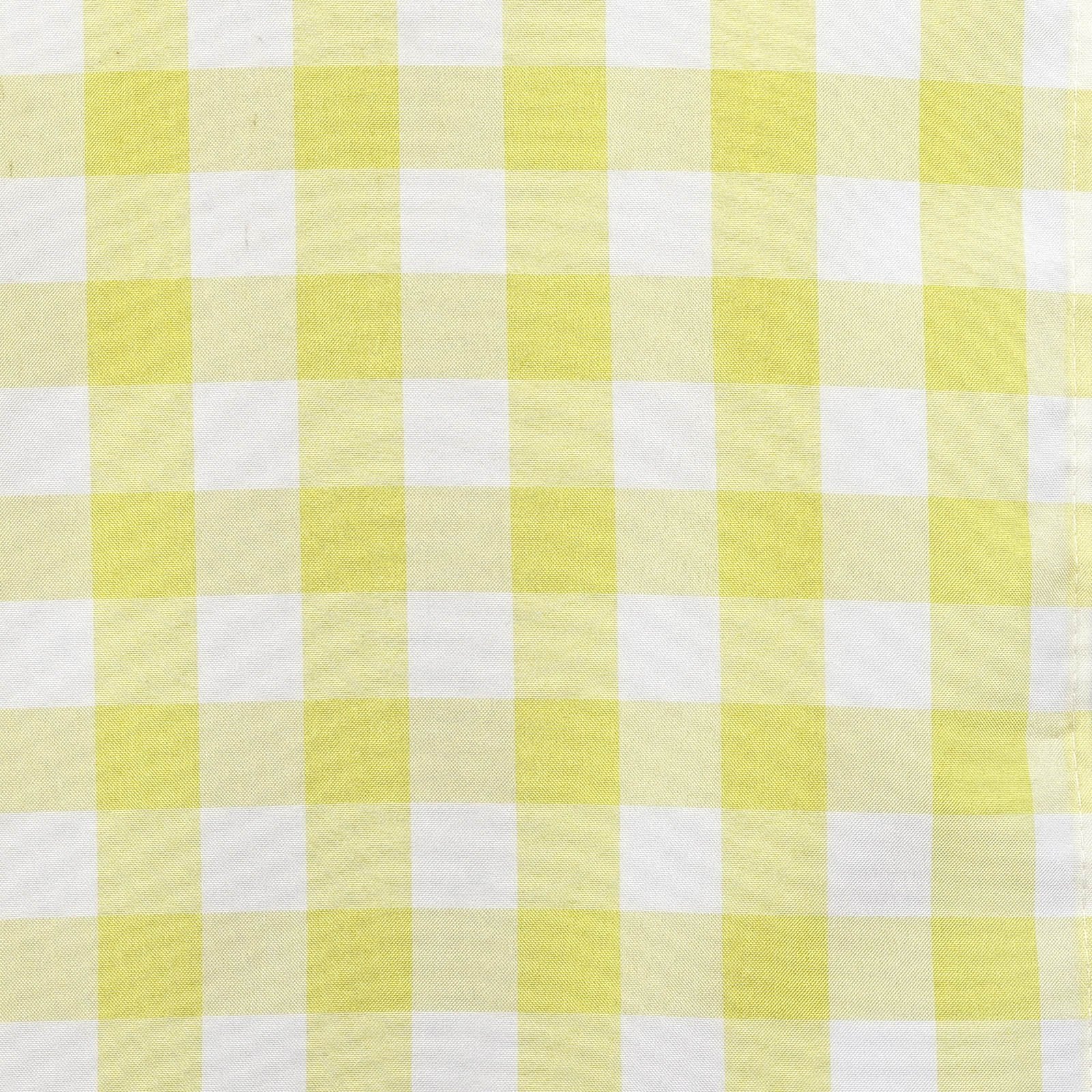 Balsacircle 14 X 108-Inch Yellow Gingham Checkered Table Top Runner - Wedding Party Event Reception Occasions Linens Decorations